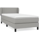 Maison Chic Box spring postelja - Vzmetna postelja z vzmetnico svetlo siva 80x200 cm blago SL7056, (21902734) Cene