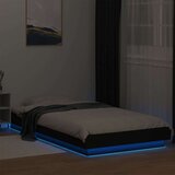 vidaXL okvir za krevet s led svjetlima crni 90 x 200 cm drveni | shoptok.hr