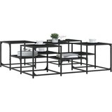  Stolić za kavu crni 121 x 121 x 40 cm od konstruiranog drva | shoptok.hr