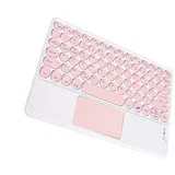 Bluetooth tipkovnica z okroglimi tipkami in sledilno ploščico + Bluetooth miška Pink, (5000130758)