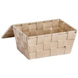 Wenko adria Košarica za pohranu s poklopcem (14 x 19 x 10 cm, Bež boje) Cijene