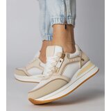 Gemre Beige Syvilla sports sneakers decorated with a zipper | ePonuda.com