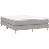  Okvir za krevet s oprugom svjetlosivi 140 x 190 cm od tkanine | shoptok.hr