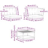  Set vanjskih sofa 8 pcs Bijela i svjetlosiva 79 x 79 x 37 cm | shoptok.hr