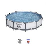 Bestway Max Pool 366x76cm 56416 Bazen za dvorište sa čeličnim ramom i pumpom | ePonuda.com