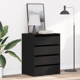 vidaXL Predalna omarica Črna Oreh 60x41x76 cm Inženirski les, (22008331) | Shoptok.si