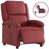 Maison Chic Električni naslanjač - Relax naslanjač vinsko rdeče umetno usnje, (22062233) Cene