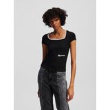 Karl Lagerfeld jeans Majica črna / bela | Shoptok.si