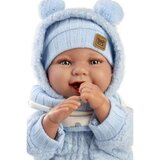  Llorens: Dojenček Talo Sonrisas, 44 cm, z zvokom, v modri kapucarici. | Shoptok.si