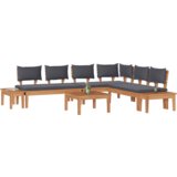  Set vrtne klupe s jastukom 3 pcs Smeđa i tamno siva i smeđa | shoptok.hr