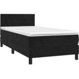 Box spring krevet s madracem crni 90x200 cm baršunasti | shoptok.hr