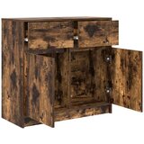  Komoda s ladicama dimljenog hrasta 80x34x76cm konstruirano drvo | shoptok.hr