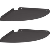  Kutna flota polica s policom 2 pcs Crna 30 x 30 x 2 cm | shoptok.hr