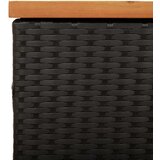 Vrtna kutija za pohranu crna 220x50x54 cm od poliratana i drva | Eponuda.com