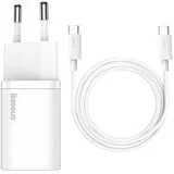 zidni punjač tip C Super Si PD 25W + kabel tip C na tip C bijeli TZCCSUP-L02