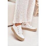 Boto Women's Platform Sneakers With Weaving White Princa Cene