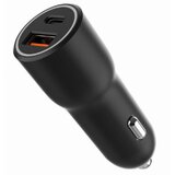 Gembird TA-UC-AC2PDQC38-CAR-01 2-port USB car fast charger, Type-C PD, 38W, black Cene