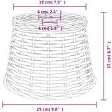 vidaXL Senčilo za svetilko belo Ø25x17 cm pleteno | Shoptok.si