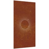  Vrtni zidni ukras 105 x 55 cm od čelika COR-TEN s uzorkom sunca | Eponuda.ba