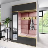 PKMebel Komplet za hodnik Emi 21 - artisan hrast/črn | Shoptok.si