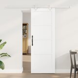 vidaXL Drsna vrata s kompletom strojne opreme Bela 73.5x198.5 cm Trda lesa Bor, Notranja vrata 'ORKDAL'Bela 73.5x198.5x4 cm Trda lesa Bor Cene