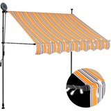 Tenda na ručno uvlačenje s LED svjetlima 200 cm žuto-plava | shoptok.hr
