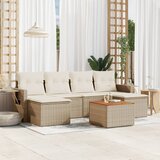 vidaXL 7-dijelni set vrtnih sofa od poliratana s jastucima bež | shoptok.hr