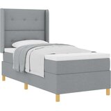  Krevet s oprugama i madracem svijetlostiva boja 80 x 200 cm tkanina | shoptok.hr