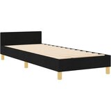  Krevetna konstrukcija s uzglavljem Crna 80 x 200 cm tkanina | shoptok.hr