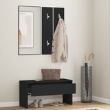  Set namještaja za hodnik crni od konstruiranog drva | shoptok.hr