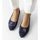 Gemre Navy blue ballet flats with rhinestones Fleming | shoptok.hr