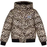 POLYESTER HOODED LS PUFFER JACKET Višebojna