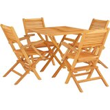  5-dijelni vrtni blagovaonski set od masivne tikovine | shoptok.hr