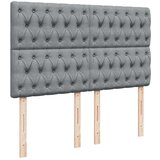 vidaXL Krevet box spring s madracem svjetlosivi 140x200 cm od tkanine | shoptok.hr