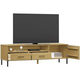  za TV s metalnim nogama smeđi od masivne borovine OSLO | shoptok.hr