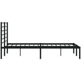 Metalni okvir za krevet s uzglavljem crni 120x200 cm | shoptok.hr