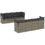  9-dijelni set vrtnih sofa od poliratana s jastucima sivi | shoptok.hr