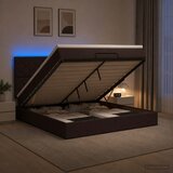  Krevet od pjene s madracem i LED-om Tamno smeđa 140 x 200 cm | shoptok.hr