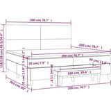  Krevet s oprugama i madracem plavi 200 x 200 cm od tkanine | shoptok.hr