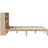 vidaXL Knjižna postelja brez vzmetnice 160x200 cm trdna borovina | Shoptok.si