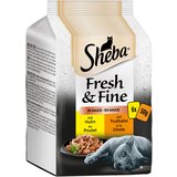 Sheba Varčno pakiranje Fresh & Fine vrečke 72 x 50 g - Piščanec & puran v omaki Cene