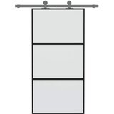  Klizna vrata crna 102,5x205 cm od kaljenog stakla i aluminija | shoptok.hr