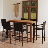 The Living Store Vrtna barska garnitura 7-delna rjava - Vrtna Barska Garnitura, (21481528) | Shoptok.si