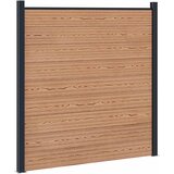 PANEL ograde WPC i aluminij Smeđa | Shoptok.si