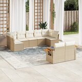  The Living Store Vrtna garnitura 9-delna z blazinami bež poli ratan - Vrtna Sedežna Garniture, (21453235) | Shoptok.si