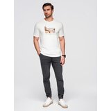 Ombre Men's denim joggers with asymmetrical stitching - blue | shoptok.hr