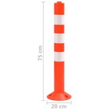 vidaXL Stupovi za kontrolu prometa 10 kom 75 cm PE | shoptok.hr