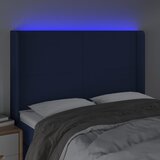  LED uzglavlje plavo 147 x 16 x 118/128 cm od tkanine | shoptok.hr