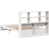 vidaXL Knjižna postelja brez ležišča bela 140x190 cm trdna borovina | Shoptok.si
