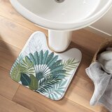 Douceur d intérieur Bijela/zelena kupaonska prostirka za WC 45x45 cm Panazio – | shoptok.hr